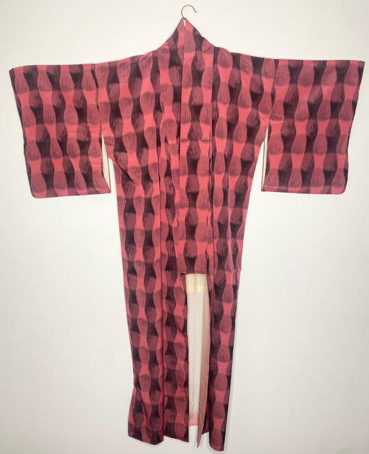 Syowa Red Check - Tomesode