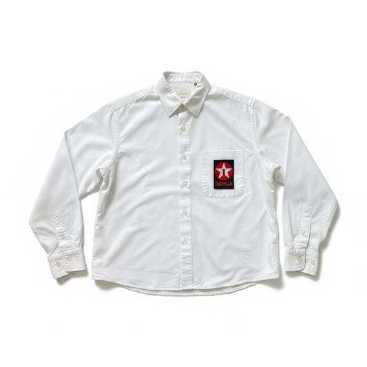 INDICA Long Sleeved Cropped Button Front Shirt