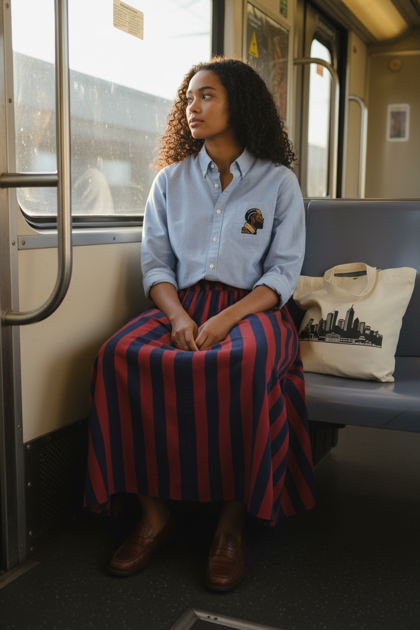 The Nipsey Cropped Button Front Shirt - BLUE